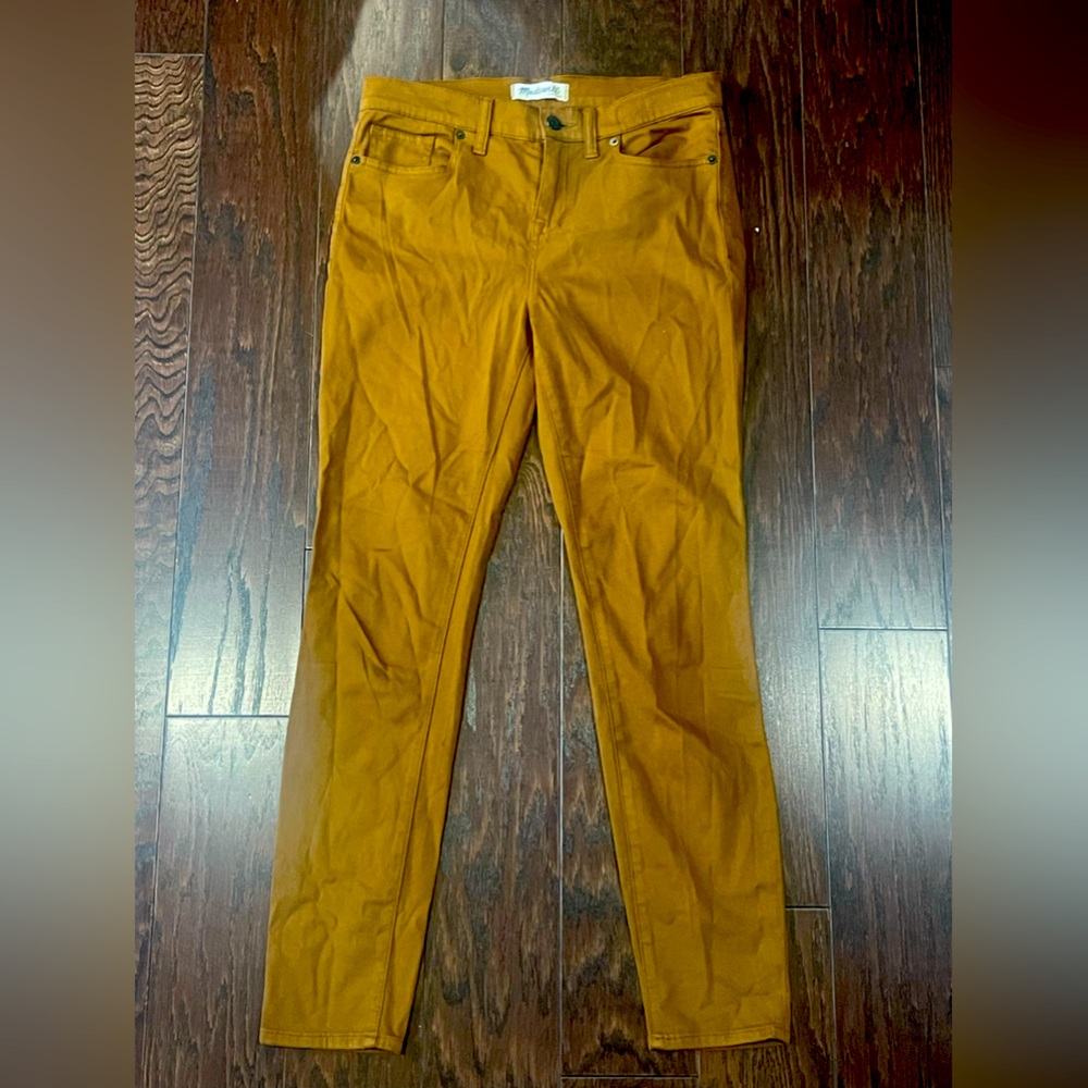 Madewell High Riser Skinny Garment Dyed copper brown women size 28